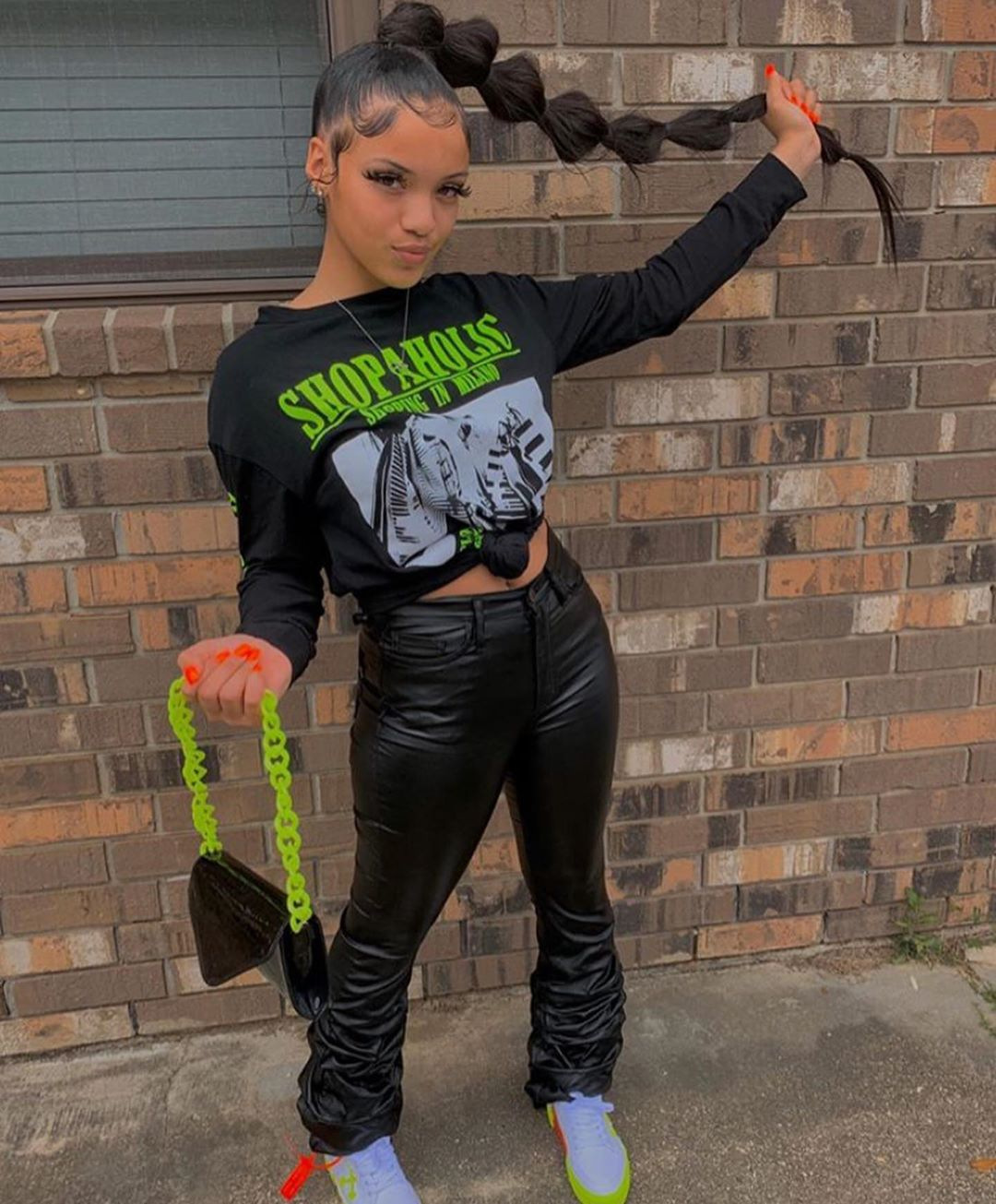 European And American Women's Classic Pile Of Leather Pants