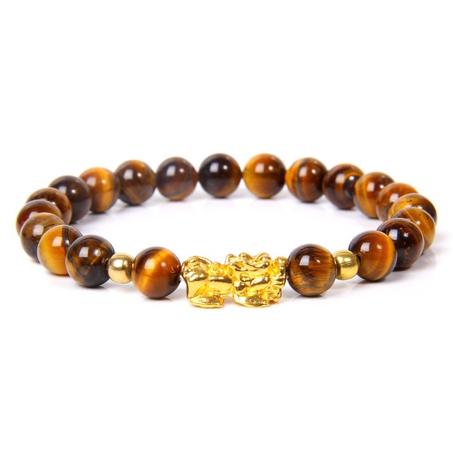 Women Men Feng Shui Buddha Bracelet Golden Piuxiu Charm  