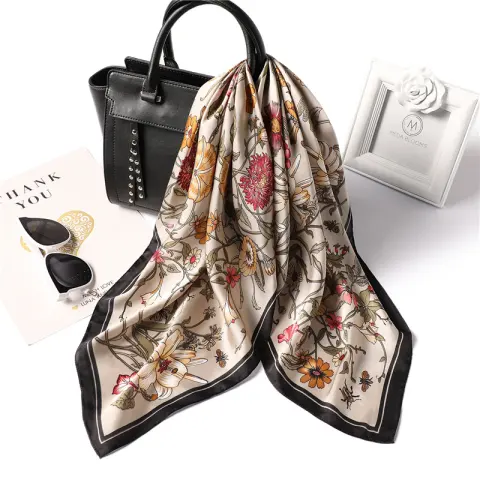 Printed Silk Scarf Female Professional Simulation