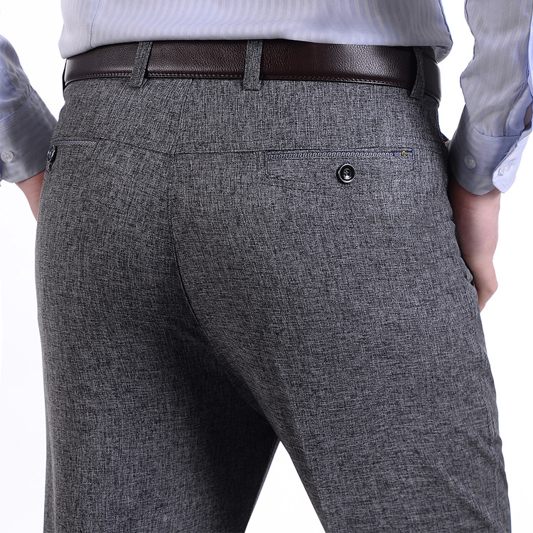 Middle-aged High Waist Thin Men's Casual Pants