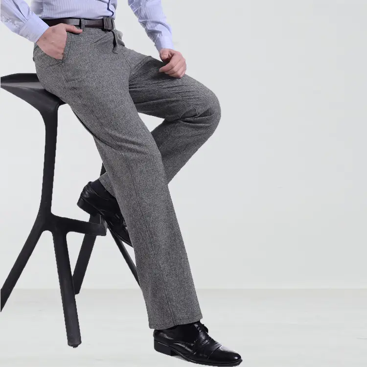 Middle-aged High Waist Thin Men's Casual Pants