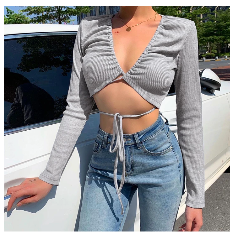 Strapless Crop Top T Shirt Women Sexy Slim-fit Short Coat