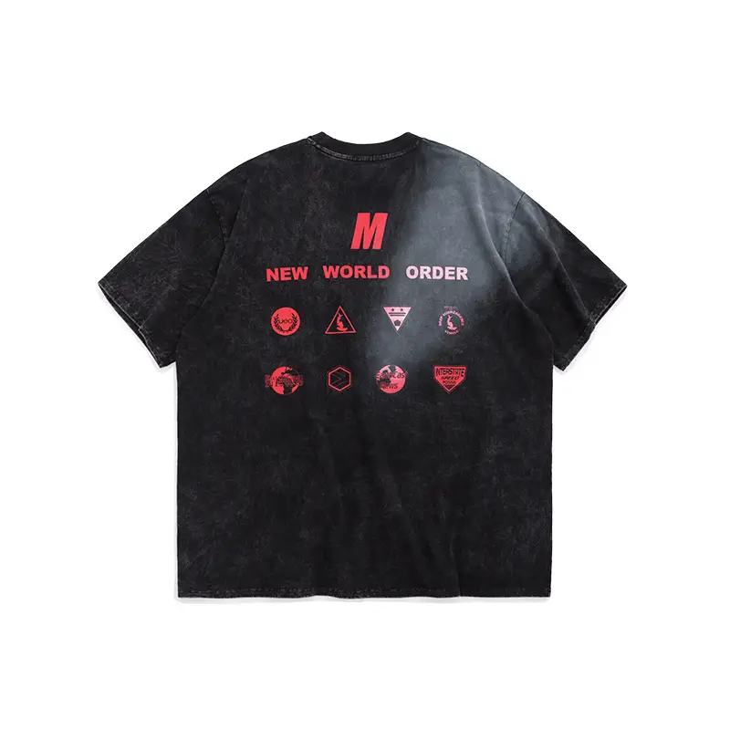 Personalized Letter Print Loose Cotton Short-Sleeved T-Shirt