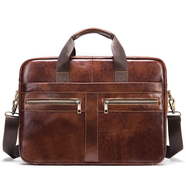 Business Leather Briefcase Men's Foreign Trade First Layer - Shop at LoveMi