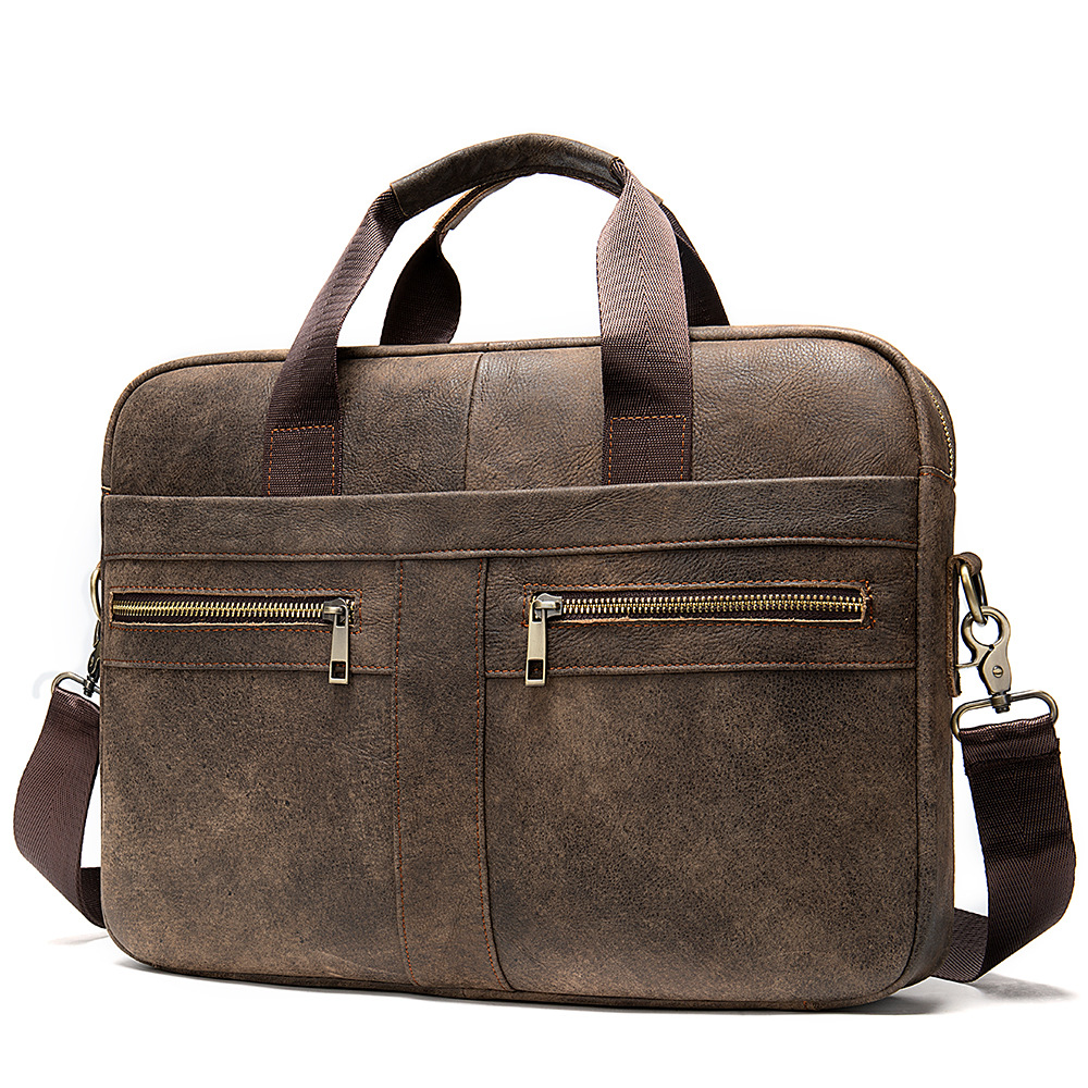 Title 7, Business Leather Briefcase Mens Foreign Trade ...