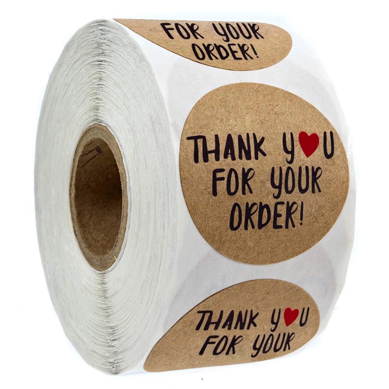 Round Kraft Paper Sticker Seal With Baking Gift Decoration Label