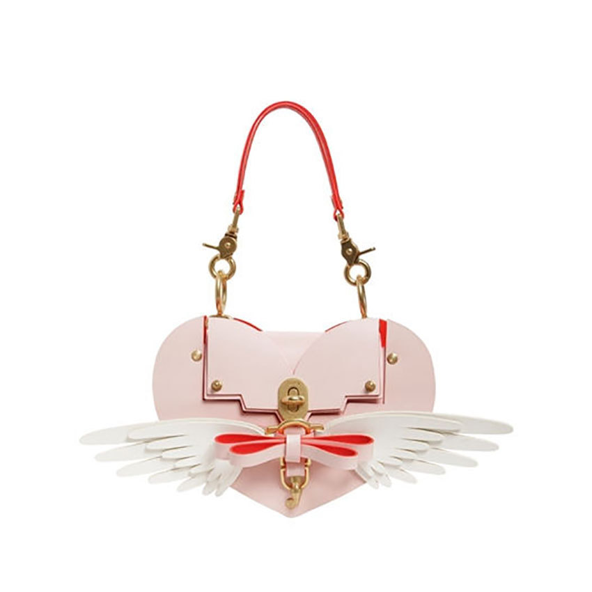 Title 5, Bow Wing Lock Buckle Love Hand Cross-Body tas, ...