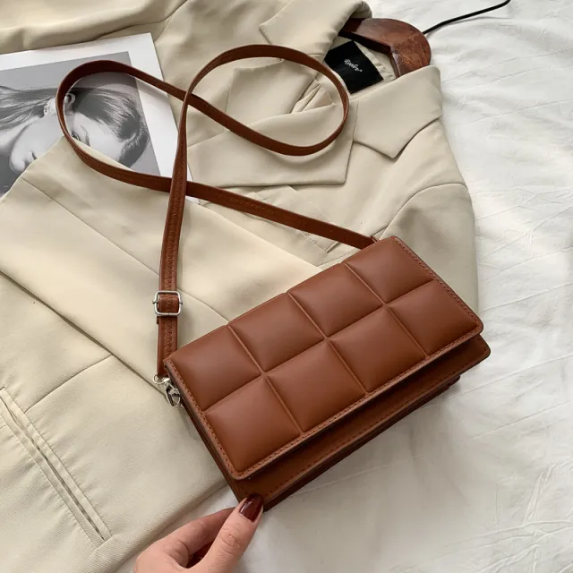 Niche Design Messenger Bag Trendy Female Bag Brown - Shop at LoveMi