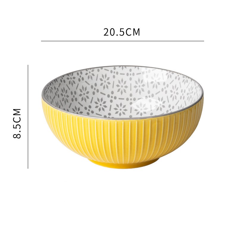 Title 2, Creative Nordic Printing Bowl Embossed Ceramic ...