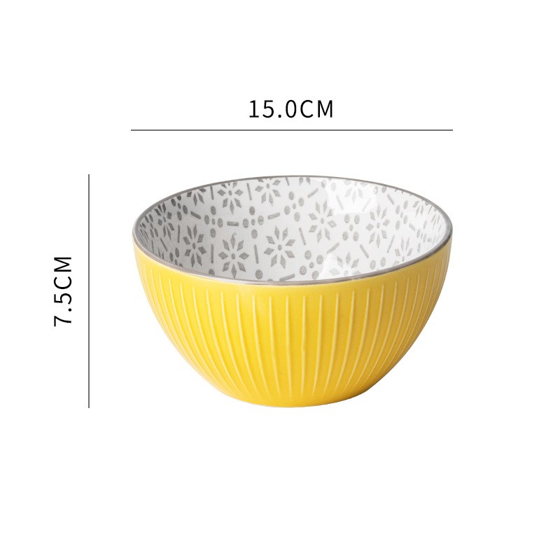 Title 10, Creative Nordic Printing Bowl Embossed Ceramic ...