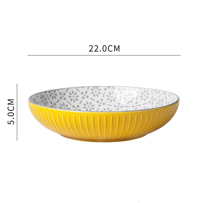 Title 12, Creative Nordic Printing Bowl Embossed Ceramic ...