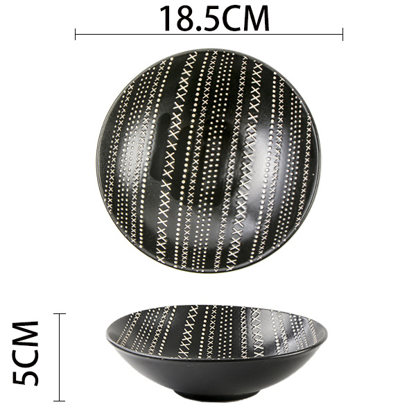 Creative Ceramic Dish Dish Home Deep Dish Straw Hat Bowl Hotel Tableware Set8 - Shop at LoveMi