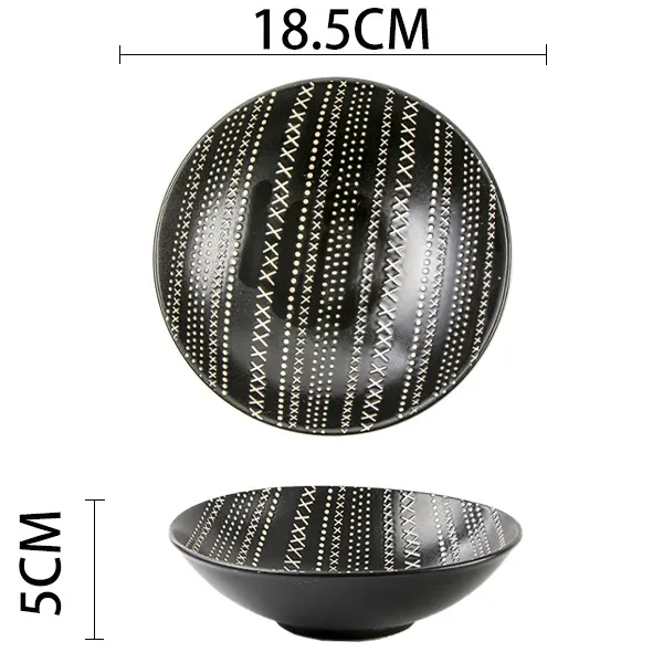 Creative Ceramic Dish Dish Home Deep Dish Straw Hat Bowl Hotel Tableware Set8 - Shop at LoveMi
