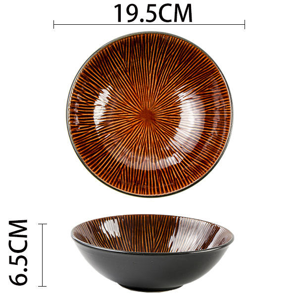 Creative Ceramic Dish Dish Home Deep Dish Straw Hat Bowl Hotel Tableware — view 6
