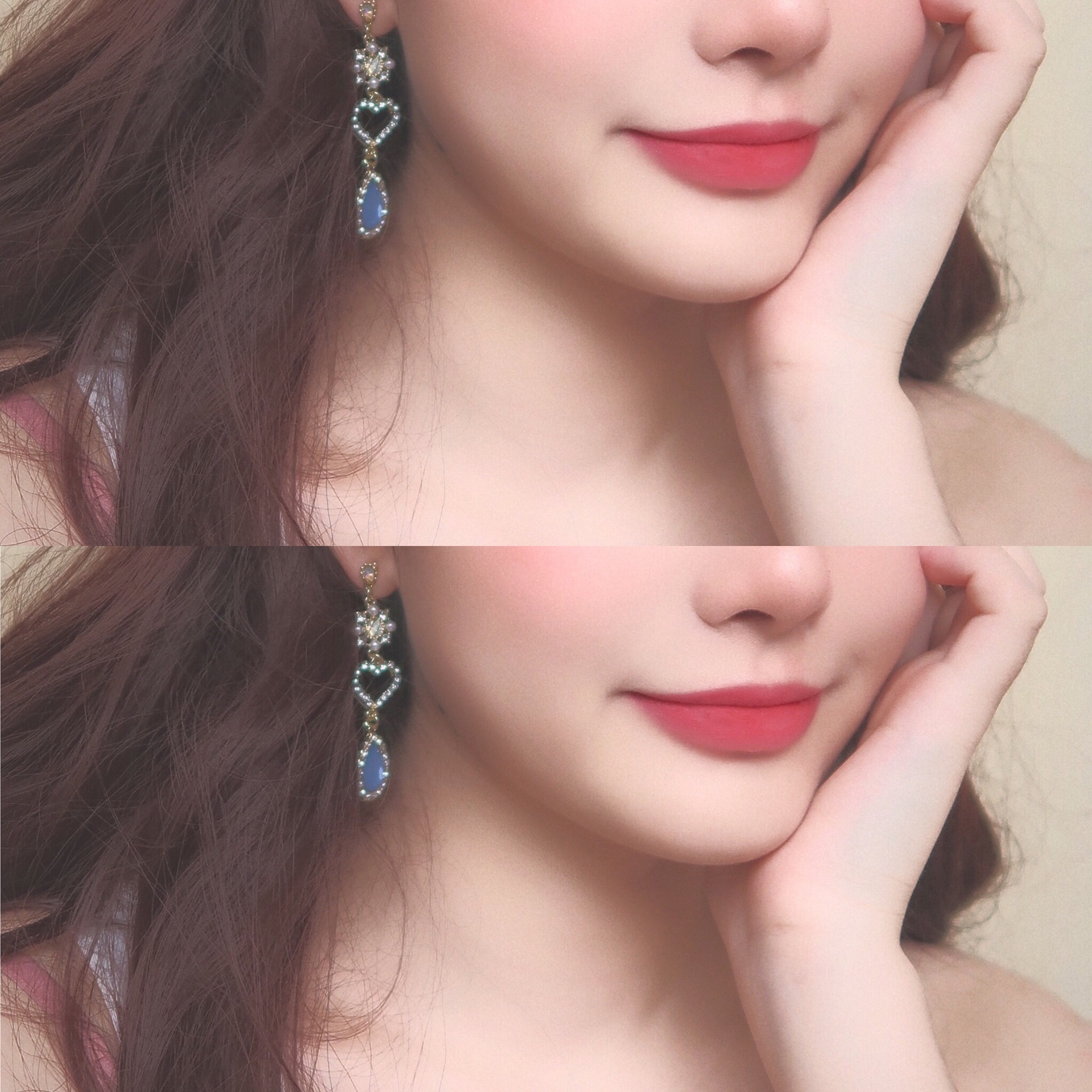 Vintage Baroque Moon Water Drop Love Pearl Stud Earrings