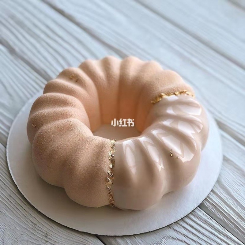 Title 2, Petal Donut Silicone Mousse Cake Mold DIY Bakin...