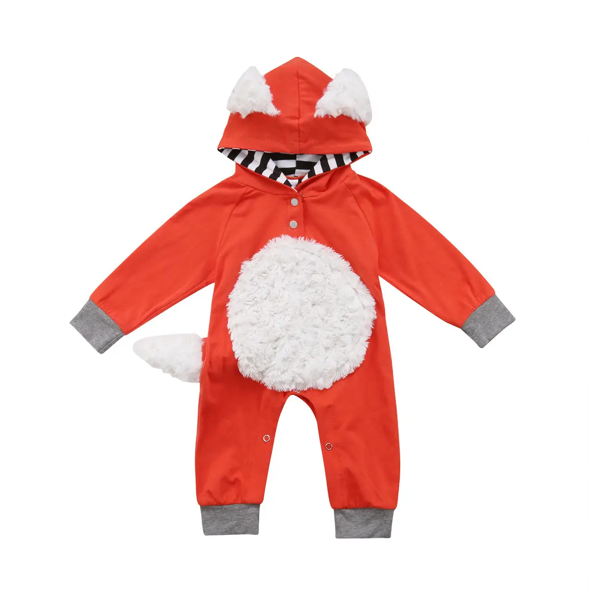 Hooded Fox-Shaped One-Piece Romper Romper