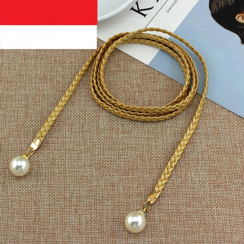 Title 1, Pearl Waist Chain Thin Belt Parent-Child Decora...