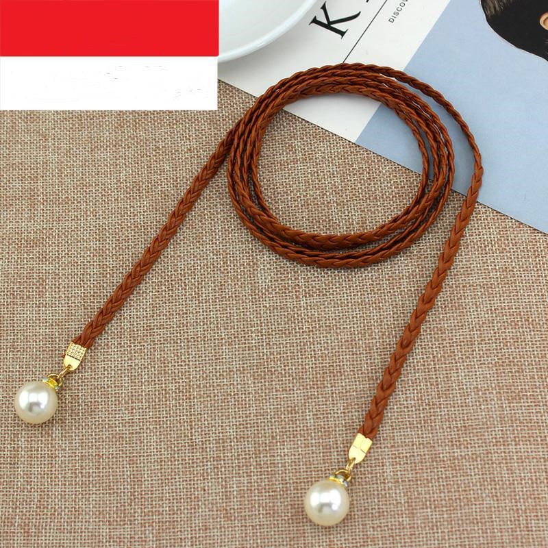 Title 3, Pearl Waist Chain Thin Belt Parent-Child Decora...