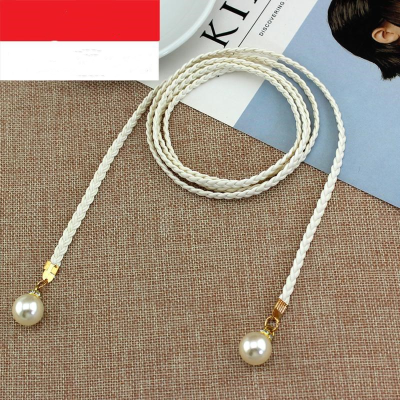 Title 2, Pearl Waist Chain Thin Belt Parent-Child Decora...