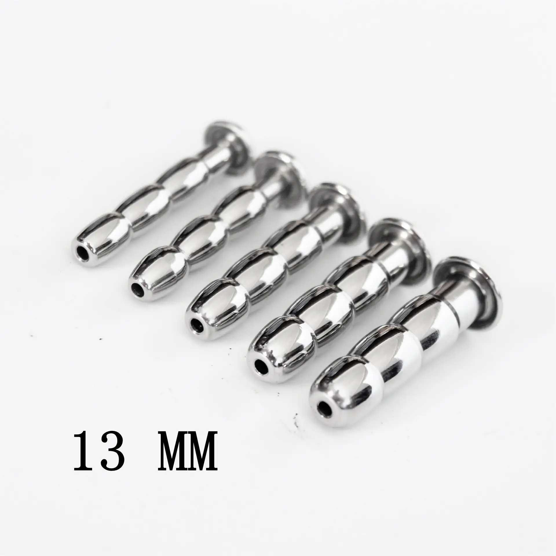 Men's Stainless Steel Polished Mirror Stimulation Expansion Plunger