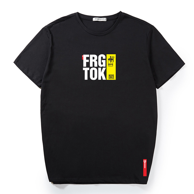 Short-sleeved T-shirt Male Plus Size Loose Fat Half-sleeved