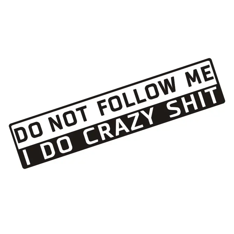 Car Decoration Do Not Follow Me English