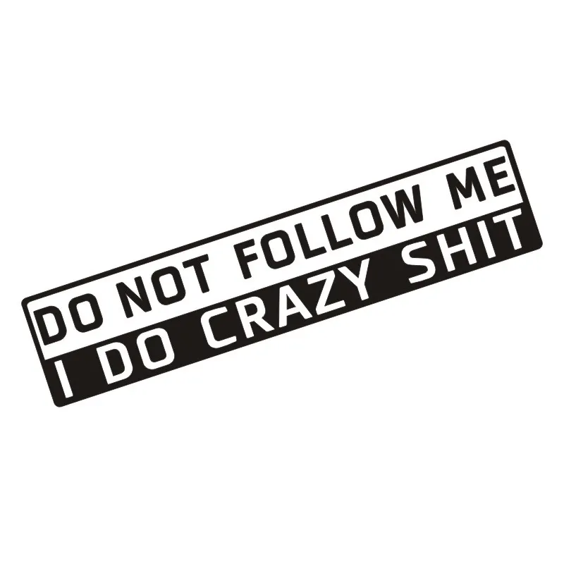 Car Decoration Do Not Follow Me English Sticker – image 2
