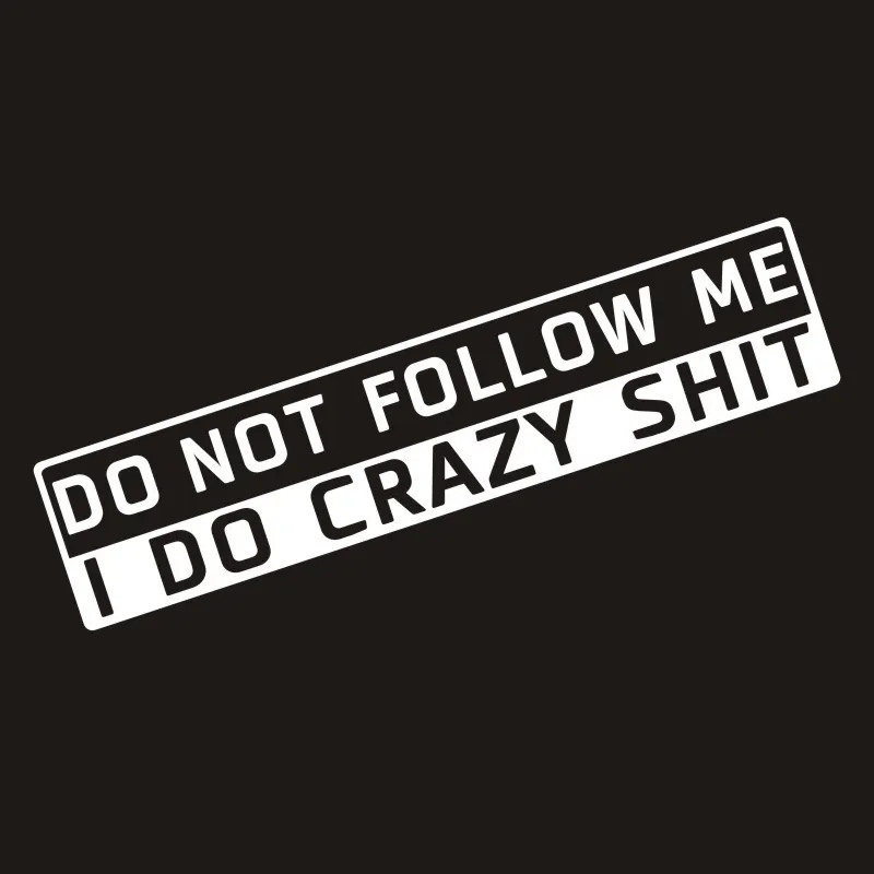 Car Decoration Do Not Follow Me English Sticker – image 3