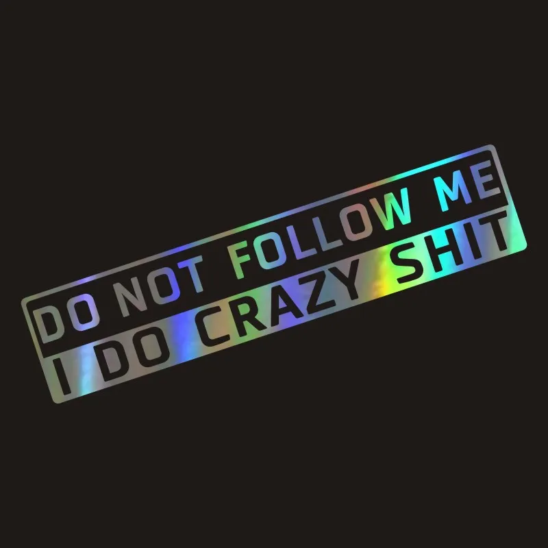 Car Decoration Do Not Follow Me English Sticker – image 5