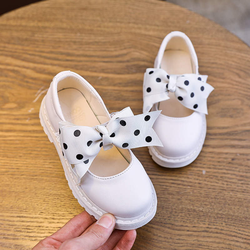 Princess Polka Dot Bow Single Shoes