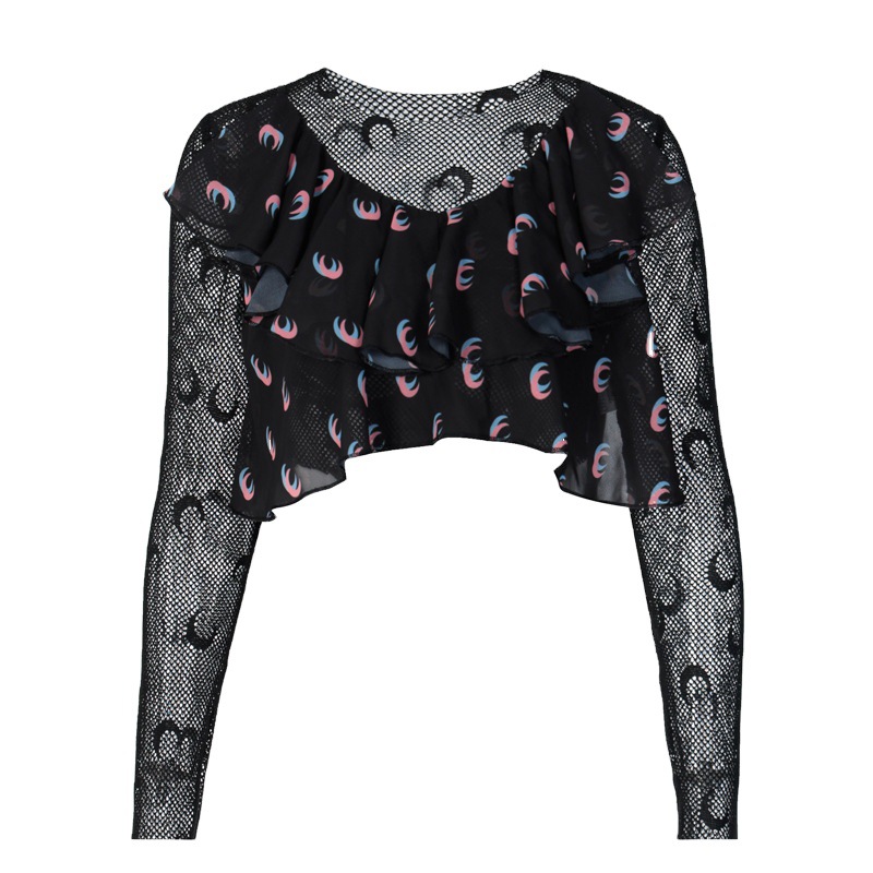 Two-Piece Printed Mesh Thin Slim Fit