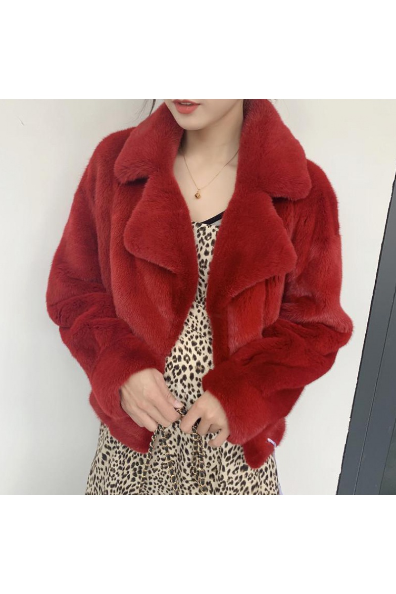 Autumn And Winter Mink Fur Women's Coat Loose Casual