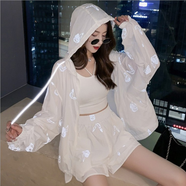 Reflective Sun Protection Shorts Two-Piece Luminous Clothing