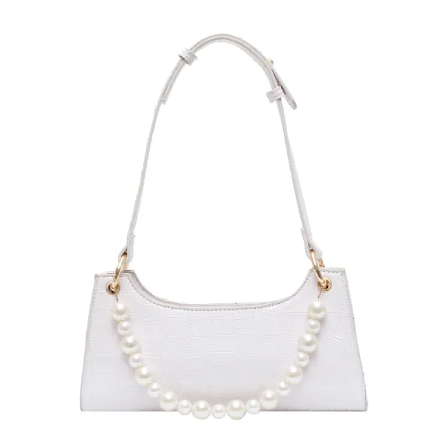 Summer New Fashion Pearl Tide Korean Style All Match Shoulder Bag Beige - Shop at LoveMi