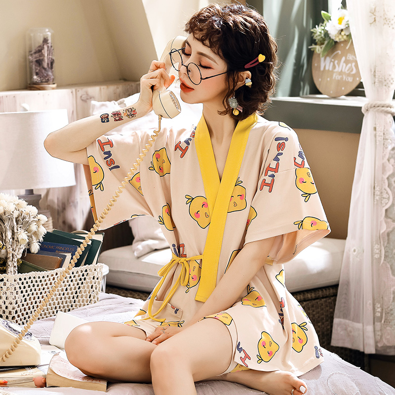 Title 2, Nursing pajamas kimono summer short-sleeved thi...