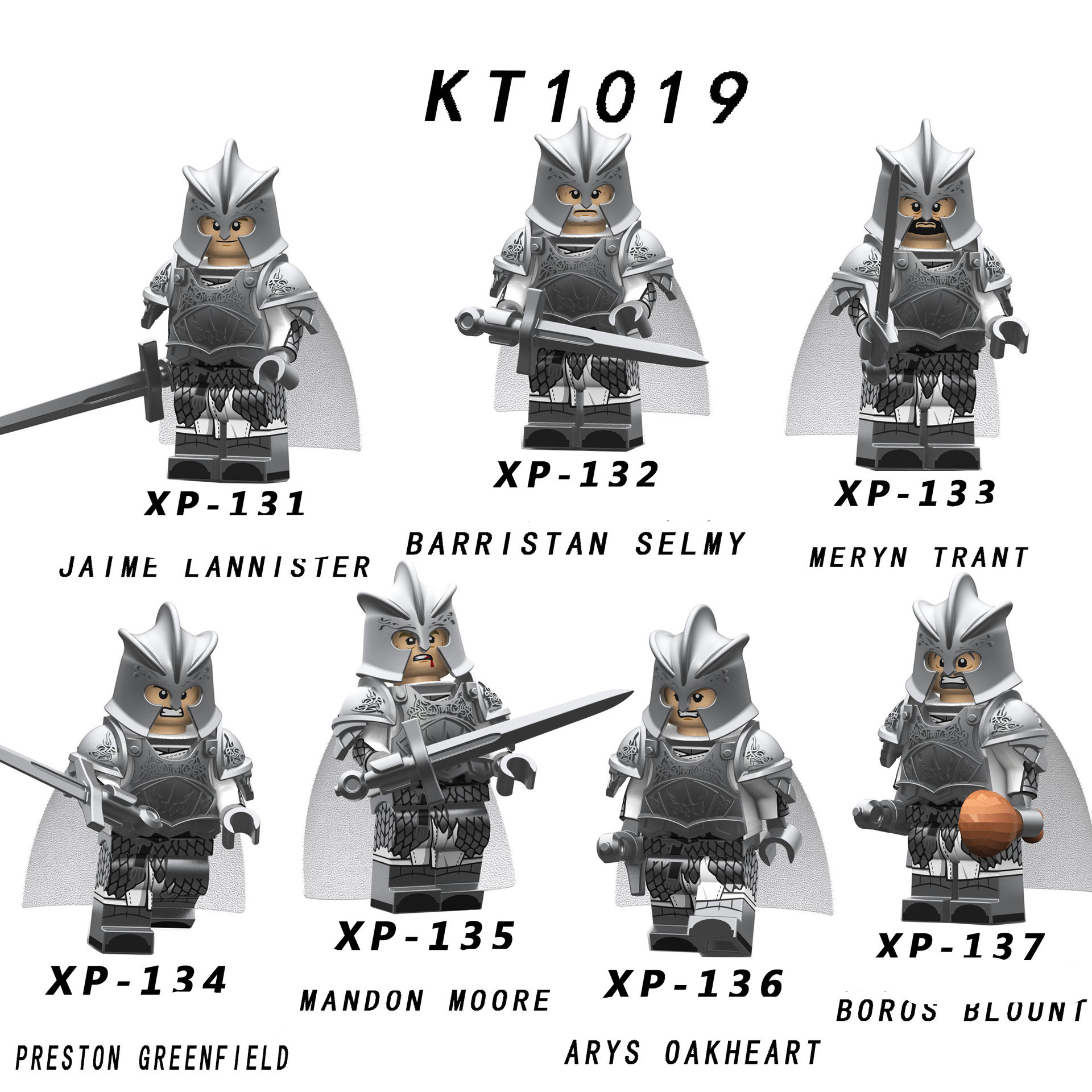 Title 5, Corey Ice And Fire Series Minifigure-Silver Chi...