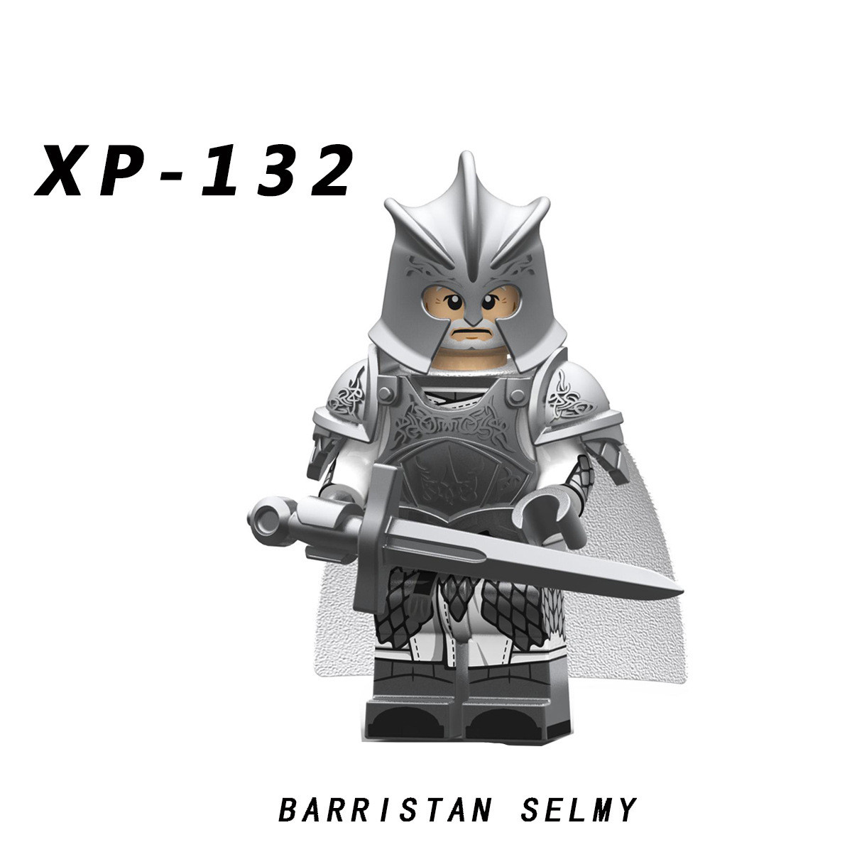 Title 6, Corey Ice And Fire Series Minifigure-Silver Chi...