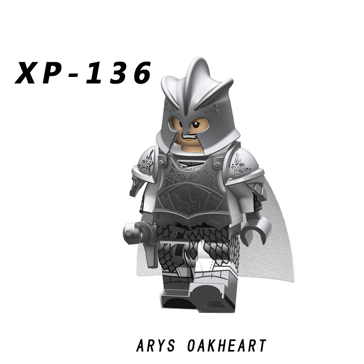 Title 7, Corey Ice And Fire Series Minifigure-Silver Chi...