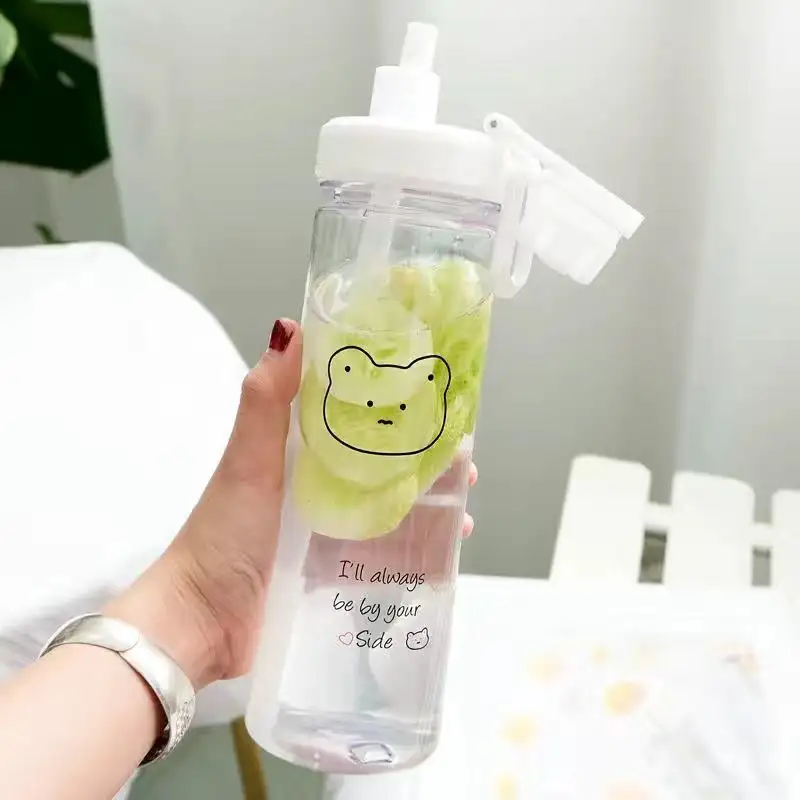 Cute Korean Plastic Girl Student Cartoon Drinking Straw