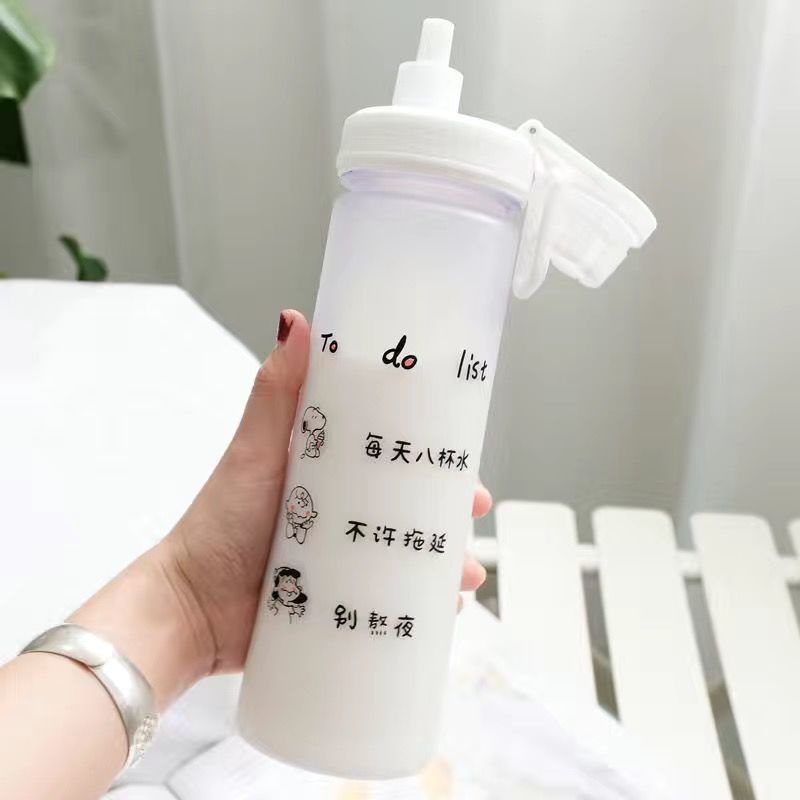 Cute Korean Plastic Girl Student Cartoon Drinking Straw