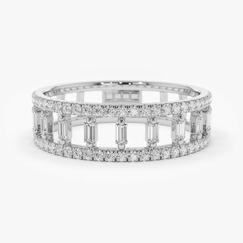 Fashion Full Circle  Diamond Zircon Ladies Ring
