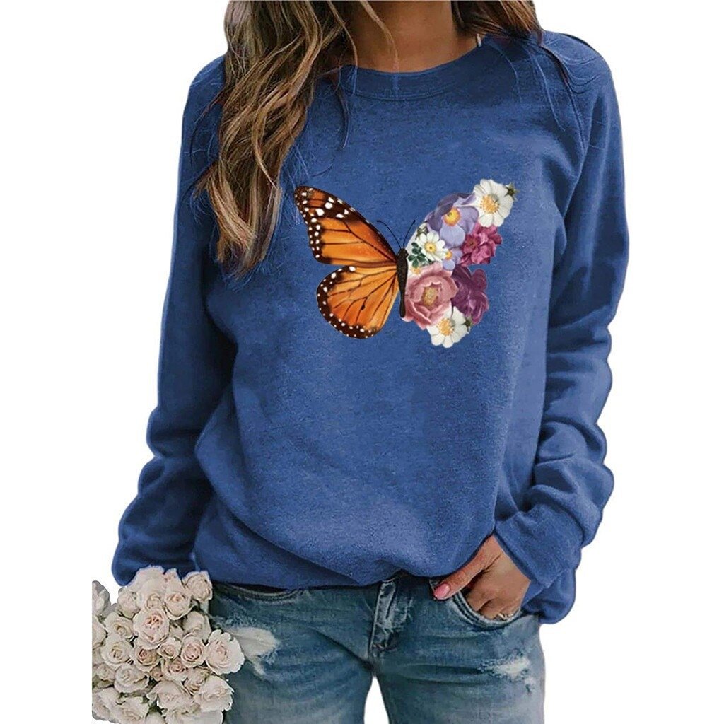 Animal European And American Print Crew Neck Sweater