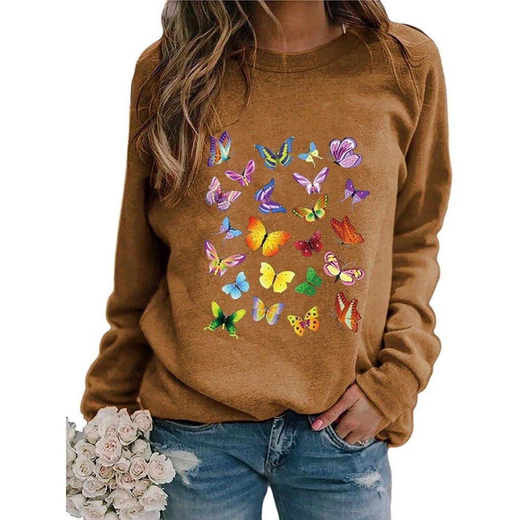 Animal European And American Print Crew Neck Sweater