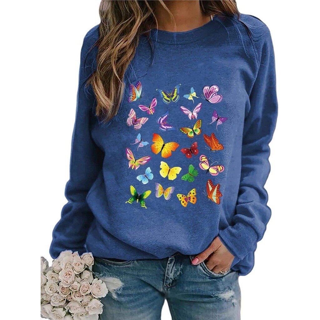 Animal European And American Print Crew Neck Sweater