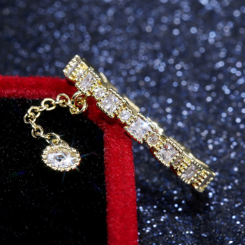 Fashion Creative Zircon Pendant Ladies Ring