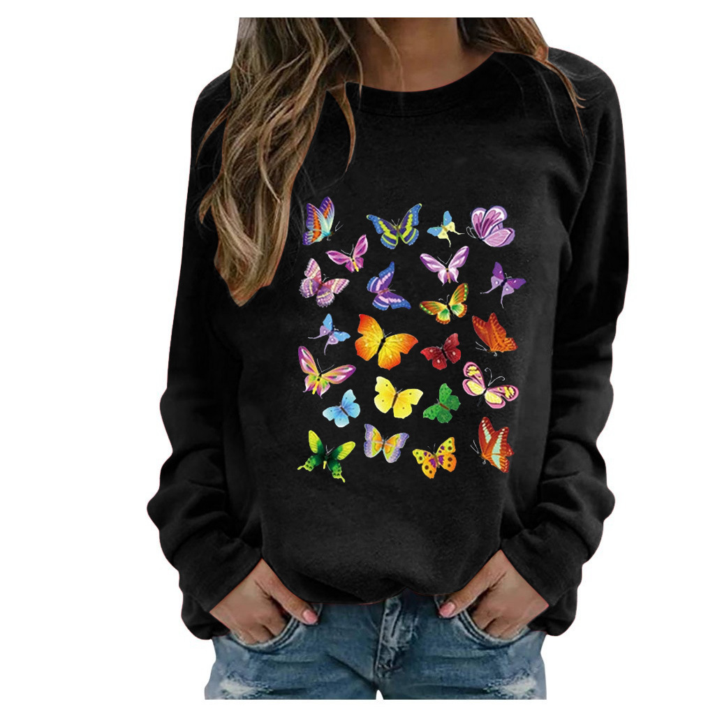 Title 3, Ladies Long Sleeve Printed Round Neck Sweatshirt