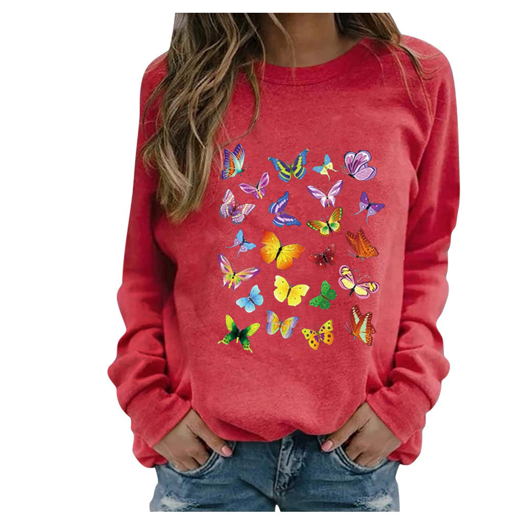 Title 4, Ladies Long Sleeve Printed Round Neck Sweatshirt