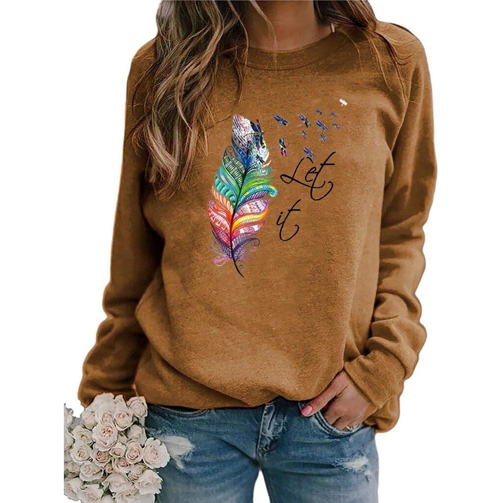 Animal European And American Print Crew Neck Sweater