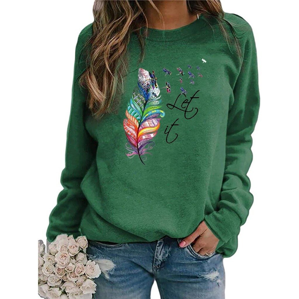 Animal European And American Print Crew Neck Sweater